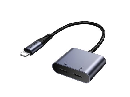 Joyroom SY-L02 – DAC adaptér Lightning na 2× Lightning (nabíjení + audio) – černý