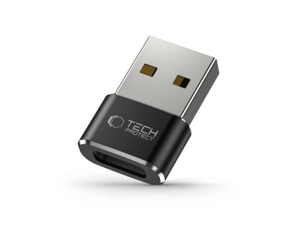 Tech-Protect UltraBoost – adaptér USB-A (samec) na USB-C (samice) – černý