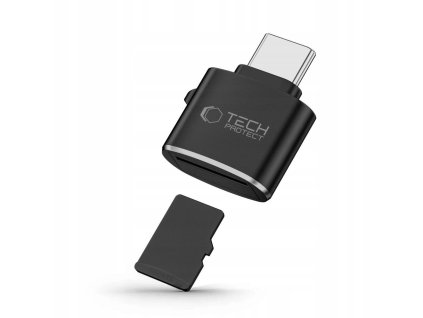 Tech-Protect UltraBoost USB-C – čtečka karet MicroSD / TF adaptér, černá
