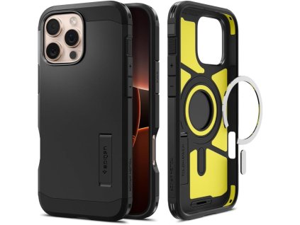 Spigen Tough Armor MagSafe pouzdro se stojánkem pro iPhone 16 Pro – černé