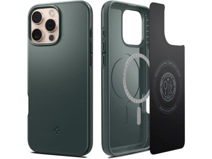 Spigen Thin Fit MagSafe pouzdro pro iPhone 16 Pro – zelené