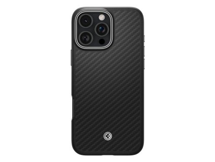 Spigen Enzo Aramid Mag pouzdro s MagSafe pro iPhone 16 Pro – černé a stříbrné