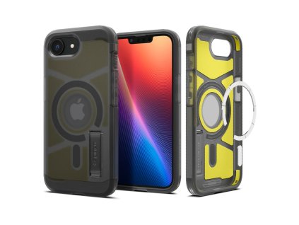9845 16 pouzdro spigen tough armor magsafe pro iphone 16e pruhledne sede