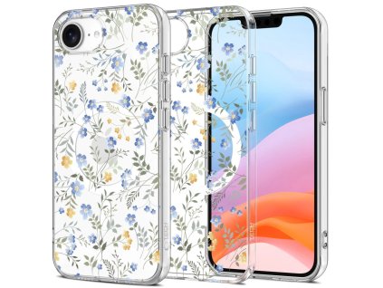 Pouzdro Tech‑Protect FlexAir MagSafe pro Apple iPhone 16e – jarní květiny