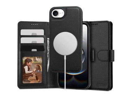 Pouzdro Tech-Protect Wallet MagSafe pro iPhone 16e - matná černá
