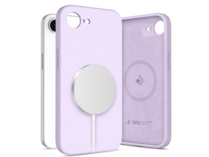 Pouzdro Tech-Protect Kapalný silikon MagSafe pro Apple iPhone 16e – mauve