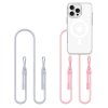Pouzdro Tech-Protect FlexAir Chain MagSafe pro Apple iPhone 16 Pro Max Šedá & Růžová