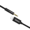 1034 4 hoco upa13 kabel audio jack 3 5 lightning s opletenym kabelem cerny
