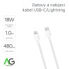 1040 ag premium c9731 datovy a nabijeci kabel usb c lightning pd 18w 1m bily
