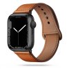 Řemínek Tech-Protect LeatherFit pro Apple Watch 8 / 9 / 10 / 11 / SE / Ultra (44 / 45 / 46 / 49 mm) – hnědý
