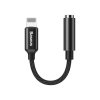 1088 baseus call3 01 adapter redukce lightning jack 3 5mm s podporou mikrofonu cerny