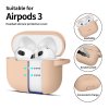 Silikonové pouzdro Tech-Protect Silicone Hook pro Apple AirPods 3 – Caffe Latte