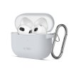 Silikonové pouzdro Tech-Protect Silicone Hook pro Apple AirPods 3 – Crayon Grey
