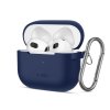Silikonové pouzdro Tech-Protect Silicone Hook pro Apple AirPods 3 – navy blue