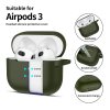 Silikonové pouzdro Tech-Protect Silicone Hook pro Apple AirPods 3 – Olive Green