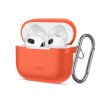 Silikonové pouzdro Tech-Protect Silicone Hook pro Apple AirPods 3 – Neon Orange