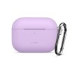 Silikonové pouzdro Tech-Protect Silicone Hook pro Apple AirPods Pro 3 – Lavender