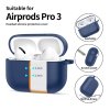 Silikonové pouzdro Tech-Protect Silicone Hook pro Apple AirPods Pro 3 – Navy Blue