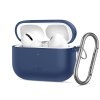 Silikonové pouzdro Tech-Protect Silicone Hook pro Apple AirPods Pro 3 – Navy Blue