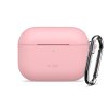 Silikonové pouzdro Tech-Protect Silicone Hook pro Apple AirPods Pro 3 – Dusty Pink
