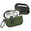 Silikonové pouzdro Tech-Protect Slim Hook pro Apple AirPods Pro 3 – Olive Green