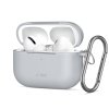 Silikonové pouzdro Tech-Protect Silicone Hook pro Apple AirPods Pro 3 – Crayon Grey