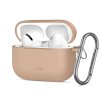 Silikonové pouzdro Tech-Protect Silicone Hook pro Apple AirPods Pro 3 – Caffe Latte