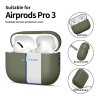 Silikonové pouzdro Tech-Protect pro Apple AirPods Pro 3 – Olive Green