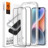 SPIGEN AlignMaster Ochranné sklo 2.5D FULL-COVER 0.3mm pro iPhone 13/13 Pro/14, montážní rámeček, 2ks