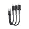 2210 joyroom s 01530g9 mini nabijeci kabel 3v1 3 5a lightning usb c microusb delka 0 15m cerny