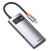 BASEUS CAHUB-CY0G USB-C Hub 4v1 (HDMI, USB-C, 2xUSB), PD až 100W, Space Grey