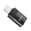 2411 6 hoco ua17 kovova redukce z usb c lightning s podporou datoveho prenosu cerna