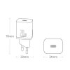 BASEUS CCSUP-B02 Super Si nabíječka USB-C PD výkonem 20W, bílá
