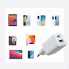 2582 3 joyroom l qp303 quick charge pd nabijecka 2v1 usb usb c s vykonem 30w bila