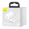 BASEUS TZCCSUP-B02 Super Si nabíječka s kabelem USB-C/Lightning a výkonem 20W, bílá