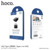 266 6 hoco ua5 redukce otg usb c na usb a hlinikova cerna
