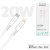 3032 1 estuff es602101 premiovy datovy a nabijeci kabel usb c lightning mfi 1m bily