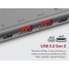 3104 linq lq48012 pro tb macbook usb c hub 7v2 hdmi 2x usb c 2x usb sd microsd space grey