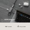 3107 1 linq lq47999 profesionalni usb c hdmi adapter 2v1 s power delivery 100w space grey