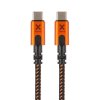3419 xtorm cxx005 extreme ultra odolny datovy a nabijeci kabel usb c usb c pd 100w 1 5m cerno oranzovy