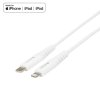 3632 1 estuff es602301 premiovy datovy a nabijeci kabel usb c lightning mfi 3m bily