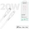 3632 2 estuff es602301 premiovy datovy a nabijeci kabel usb c lightning mfi 3m bily