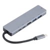 3647 estuff es623012 multi usb c hub 6v1 hdmi 2x usb 2x usb c rj45 napajeni az 87w space grey