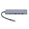 3647 5 estuff es623012 multi usb c hub 6v1 hdmi 2x usb 2x usb c rj45 napajeni az 87w space grey
