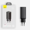 BASEUS CCGAN2L-B01 GaN2 Lite Dvouportová nabíječka USB + USB-C PD 65W, černá