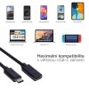 4040 4 microconnect prodluzovaci kabel samec samice usb c 3 1 pd az 60w 1m cerny
