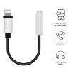 4232 1 estuff es651650 adapter lightning jack 3 5mm s mfi certifikaci a kovovymi konektory cerno stribrna