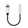 4232 4 estuff es651650 adapter lightning jack 3 5mm s mfi certifikaci a kovovymi konektory cerno stribrna