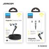 4343 7 joyroom s 1224x2 magneticky ohebny nabijeci kabel 3v1 usb c micro usb lightning 1 2m cerny