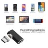 4448 3 microconnect magneticky uhlovy adapter usb c 3 1 male female samec samice pd az 100w cerny